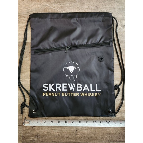 SKREWBALL 2 String Drawstring Backpack Cinch Sack Gym Tote Bag Sport Pack Nylon - Picture 2 of 4